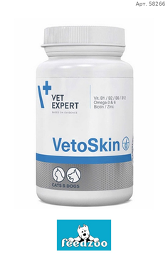 ВетоСкін VetExpert VetoSkin для собак та кішок, 90 капсул 58266 58266 фото