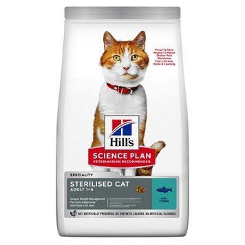 Hill's SP Feline Adult Young Sterilised Cat With Tuna для взрослых стерилизованных кошек от 6 мес. до 6 лет (тунец) 1,5 кг 607659 фото