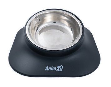 ТМ AnimAll Миска металлическая на подставке, черная 420 мл 171751 фото