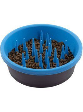 Dexas Slow Feeder Dog Bowl миска силіконова для повільного годування блакитний PW301-432-2194 фото