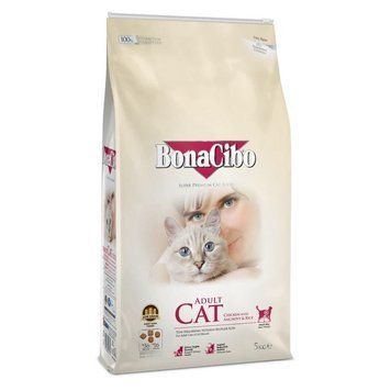 BonaCibo Cat Adult Chicken & Rice with Anchovy (БонаСибо) для взрослых кошек всех пород (мясо курицы, анчоусы и рис) 5 кг BC405642 фото