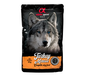 ALPHA SPIRIT Turkey Mousse Вологий корм для собак старше 1 року (з індичкою) 85 г ALPHD050000708 фото