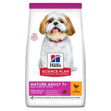Hill&rsquo;s SCIENCE PLAN Mature Adult 7+ Small&Mini Сухий корм для зрілих малих і мініатюрних собак від 7 років, з куркою, 0,3 кг 604388 фото