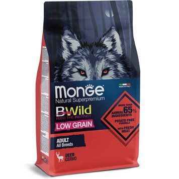 Monge Dog Bwild Low Grain Низкозерновой корм для собак (оленина) 2,5 кг 70011983 фото