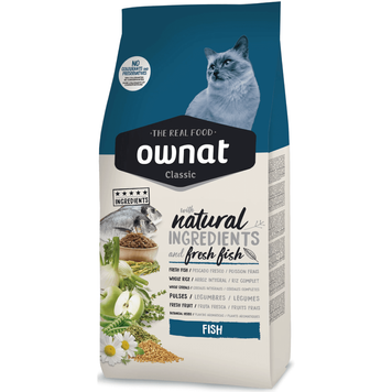 Ownat Classic Cat Adult Fish Полнорационный сухой корм со свежей рыбой для взрослых кошек 1,5 кг 16235 фото