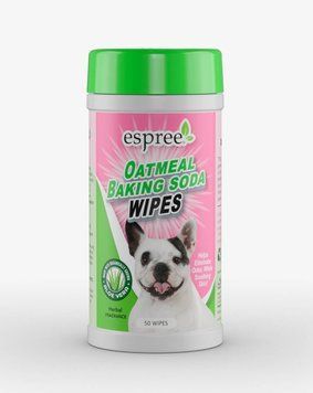 ESPREE Oatmeal Baking Soda Wipes Влажные салфетки для собак (с питьевой содой и протеинами овса) 50 шт e01425 фото