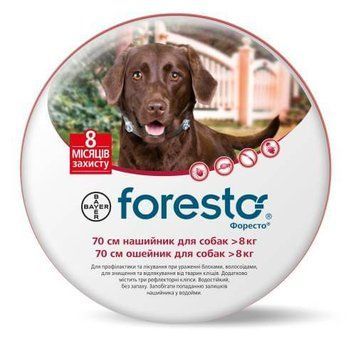 Ошейник Bayer Foresto против блох и клещей для собак, 70 см 46370 фото