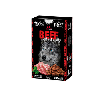 ALPHA SPIRIT Beef Natural Snacks Напіввологі ласощі для дорослих собак всіх порід (з яловичиною) 80 г ALPHD110000145 фото