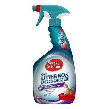 SIMPLE SOLUTION CAT LITTER BOX DEODORIZER Дезодорирующее средство длительного действия для чистки и устранения запахов в кошачьих туалетах 945 мл ss10238 фото
