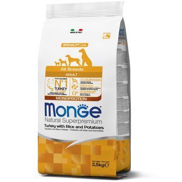 Monge Dog All breeds Adult індичка, рис та картопля 70011389 фото