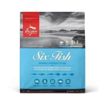 Сухой корм Orijen 6 Fresh Fish Cat для кошек и котят всех пород и возрастов 1,8 кг o28118 фото