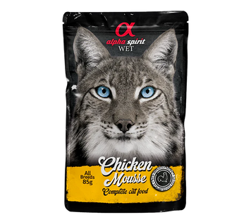 ALPHA SPIRIT Chicken Mousse Cats Вологий корм для котів старше 1 року (з куркою) 85 г ALPHG050000508 фото