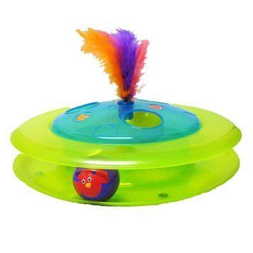 Petstages Sights & Sounds Birdie Chase Игрушка для кошек Петстейджес Музыкальный Трек с мячиком и птичкой 1 шт. pt467 фото