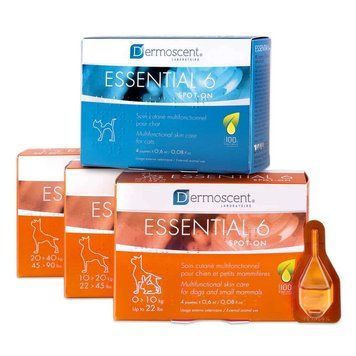 Dermoscent Essential 6 spot-on Капли на холку для собак по уходу за кожей и шерсти (4 пипетки) 20-40 кг 21503 фото