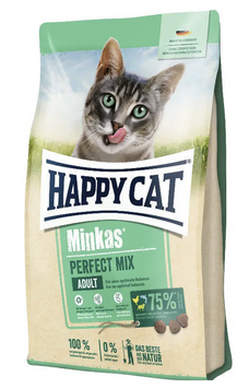 Сухий корм для дорослих котів Happy Cat Minkas Perfect Mix з птицею, ягням та рибою 10 кг 70416 фото