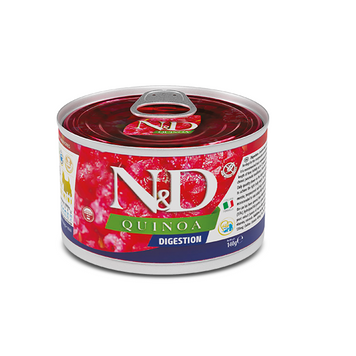 Вологий корм Farmina N&D Quinoa DIGESTION, LAMB & FENNEL ADULT MINI дієт. харчування у разі порушень травлення з ягням та кіноа, 140 г 183677 фото