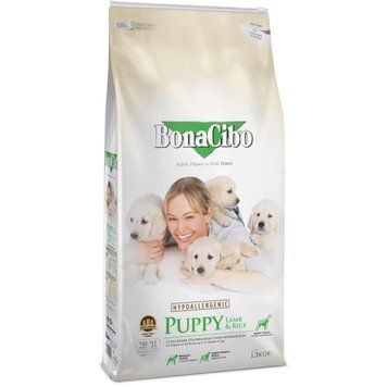 Сухий корм BonaCibo Puppy Lamb & Rice (БонаСибо) для цуценят всіх порід до 12 мес (ягня , рис) 15кг BC405727 фото
