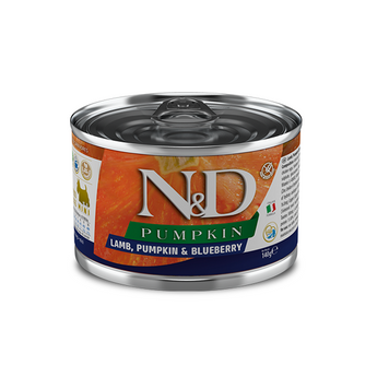 Вологий корм для дорослих собак Farmina N&D Grain Free PUMPKIN LAMB ADULT MINI беззерновий з гарбузом, ягням, чорницею 140 г 160588 фото