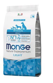 Monge Dog All breeds Adult Light Сбалансированный корм для взрослых собак склонных к ожирению 2,5 кг 70011228 фото