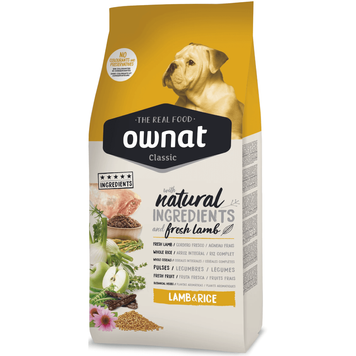 Сухой корм Ownat Classic Dog Adult Lamb & Rice для взрослых собак всех пород с проблемами пищеварения (ягненок и рис) 4 кг 16112 фото