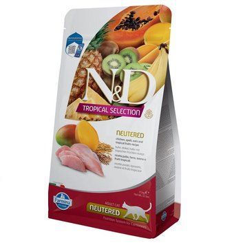 Сухой корм Farmina (Фармина) N&D TROPICAL SELECTION CHIECKEN NEUTERED с курицей и тропическими фруктами, 1,5 кг 183858 фото